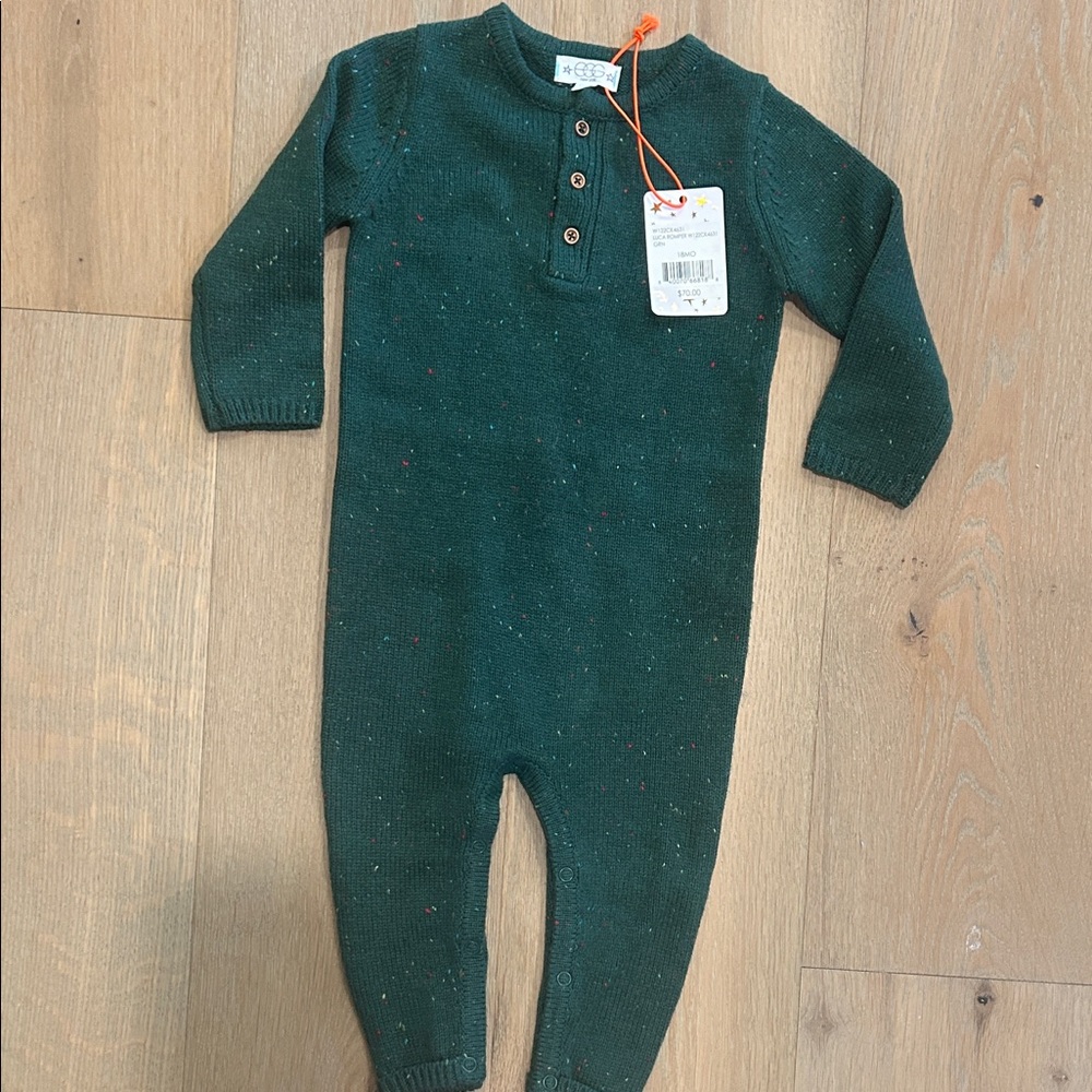 Egg New York Green Knit One-Piece for Kids